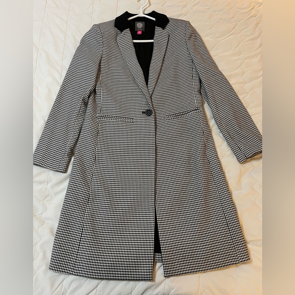 Vince Camuto Black and White Checkered Blazer